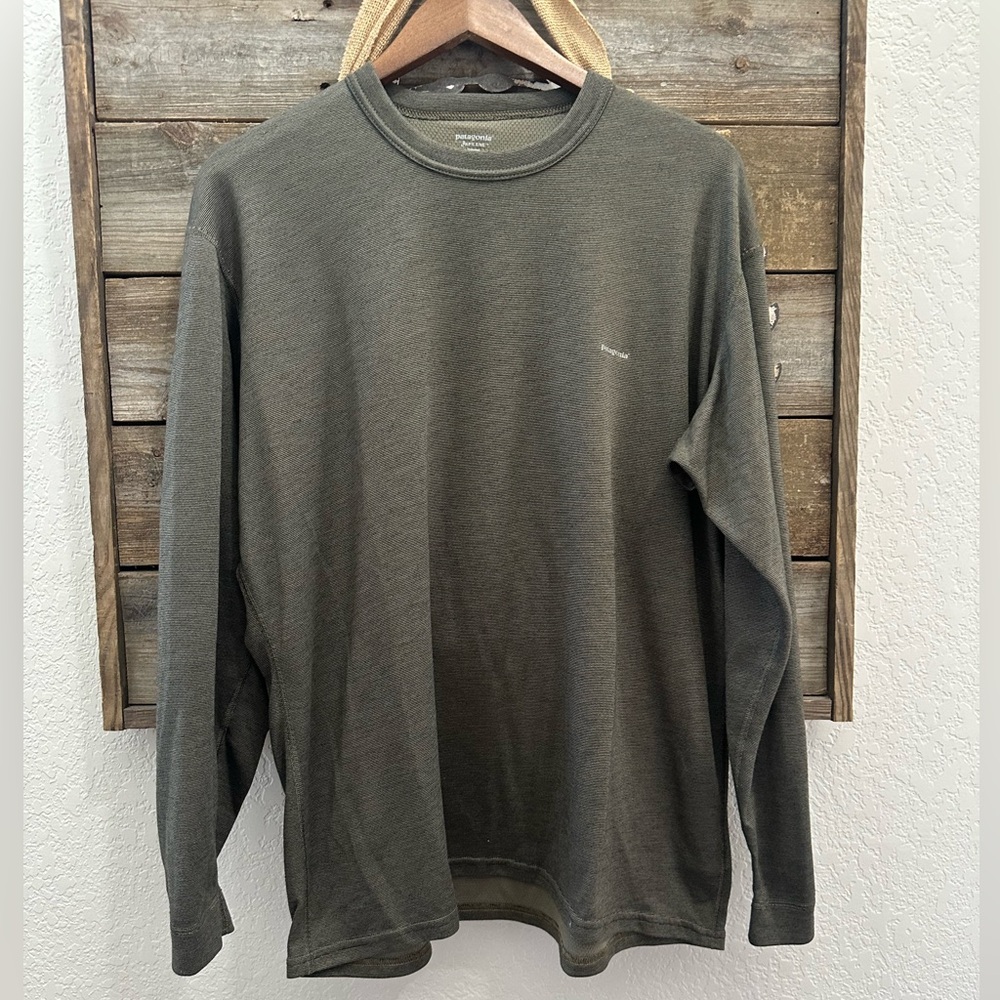 Patagonia Capilene men’s base layer long sleeve shirt green size XL